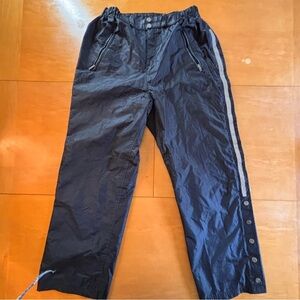 Milwaukee XL Black Leather trim snap side legs motorcycle pants